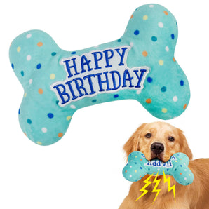 Dog Birthday plush toy - Bone