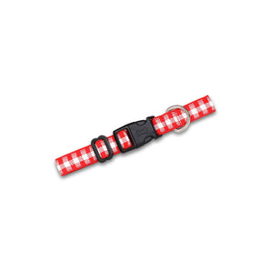 Dog Collar - Picnic Plaid (Red)