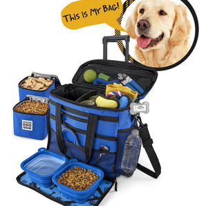 Mobile Dog Gear Rolling Week Away Bag