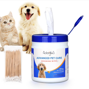 Pet Wipes with free cotton swabs